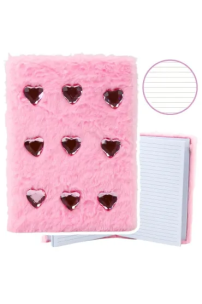 Notatnik pluszowy A5/80K linia Kryształowe Serca. Wydawca: Leantoys. Multiszop.pl Opakowanie Notatnik pluszowy A5/80K linia Kryształowe Serca