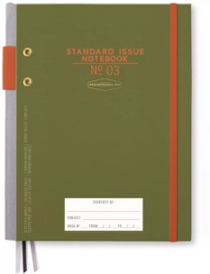 Notatnik Standard Issue Army Green&Chili. Wydawca: Designworks Ink. Multiszop.pl Opakowanie Notatnik Standard Issue Army Green&Chili
