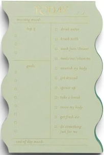 Opakowanie Notatnik Wavy Daily Sage