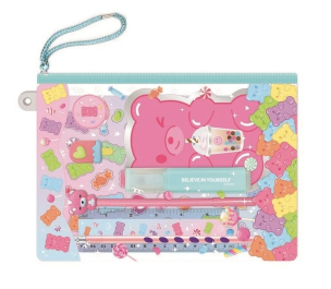 Opakowanie Notatnik z akcesoriami w saszetce Miś