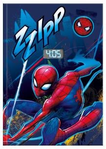Opakowanie Notatnik z zegarkiem LCD Spiderman SPD7049