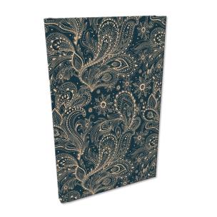 Opakowanie Notes A5 kratka Soft Touch Paisley Beż-Denim