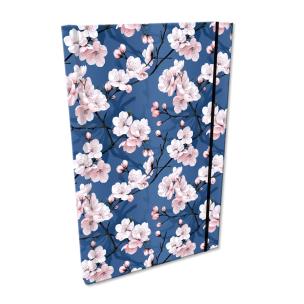 Opakowanie Notes A5 kratka z gumką Soft Touch Kwiat Wiśni