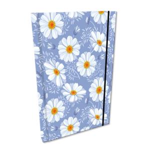 Opakowanie Notes A5 kratka z gumką Soft Touch Stokrotki Retro