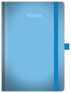 Opakowanie Notes A5 pastelowy z gumką błękitny kratka biały papier