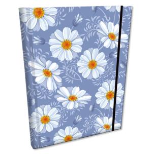 Opakowanie Notes B6 kratka z gumką Soft Touch Stokrotki Retro