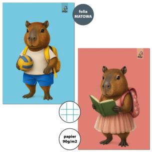 Opakowanie Notes do słówek A6/16K kratka 90g Kapibara (20szt)