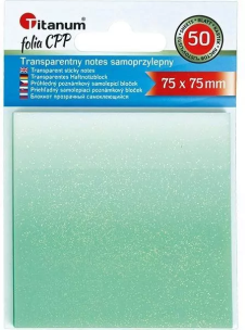 Opakowanie Notes samoprzylepny transparentny 75x75mm 50K