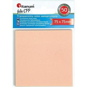 Opakowanie Notes samoprzylepny transparentny 75x75mm 50K