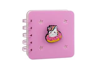 Opakowanie Notes silikon różowy + przypinka