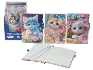 Opakowanie Notes w kratkę kotki MIX