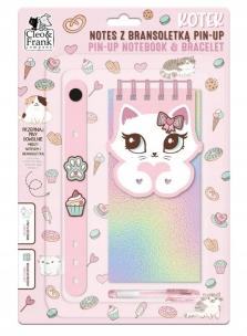 Opakowanie Notes z bransoletką pin-up kotek
