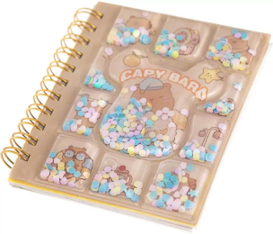 Opakowanie Notes z wodą i konfetti 10,7x8,5cm kapibara