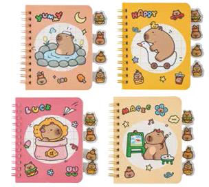 Opakowanie Notes z zakładkami Kapibara 1szt.mix