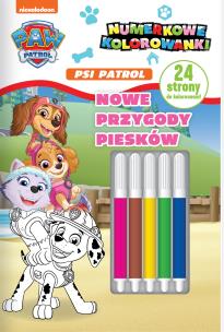 Nowe przygody piesków. Psi Patrol. Numerkowe kolorowanki. Autor: Opracowanie zbiorowe. Multiszop.pl Okładka książki Nowe przygody piesków. Psi Patrol. Numerkowe kolorowanki