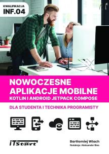 Okładka książki Nowoczesne aplikacje mobilne Kotlin Android...