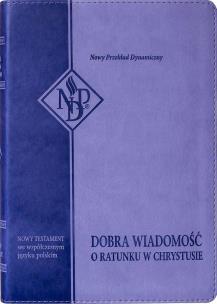 Okładka książki Nowy Testament NPD, fioletowa z paginatorami