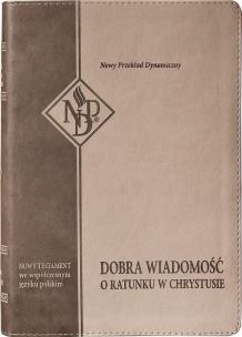 Okładka książki Nowy Testament NPD, jasny beż z paginatorami