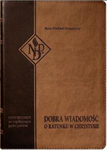 Okładka książki Nowy Testament NPD z paginatorami ciemnobrązowy