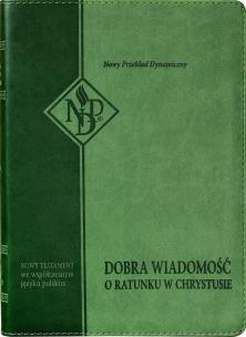 Okładka książki Nowy Testament NPD, zielona z paginatorami