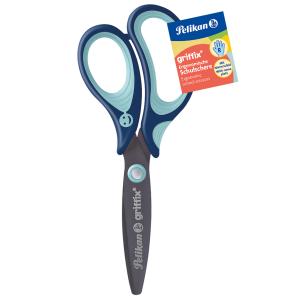 Nożyczki Griffix praworęczne niebieskie (3szt). Wydawca: Pelikan. Multiszop.pl Opakowanie Nożyczki Griffix praworęczne niebieskie (3szt)