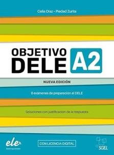 Objetivo DELE A2 Nueva Edicion 2024 + online. Autor:   Praca zbiorowa. Multiszop.pl Okładka książki Objetivo DELE A2 Nueva Edicion 2024 + online