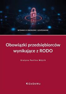 Okładka książki Obowiązki przedsiębiorców wynikające z RODO w.3