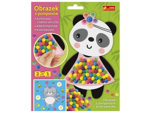 Obrazek z pomponów Panda 2w1. Wydawca: Ranok-Creative. Multiszop.pl Opakowanie Obrazek z pomponów Panda 2w1