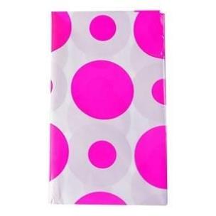 Opakowanie Obrus folia w grochy różowy