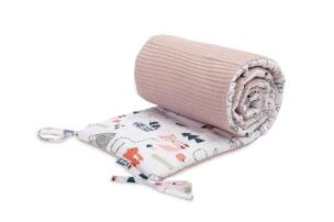 Opakowanie Ochraniacz do łóżeczka Wafel liski różowy