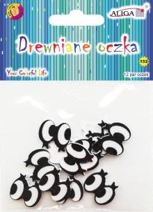 Opakowanie Oczka drewniane 12 par