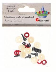 Opakowanie Oczy do maskotek plastikowe 10mm z mocowaniem 8szt