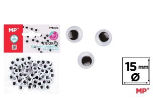 Opakowanie Oczy ruchome samoprzylepne 15mm