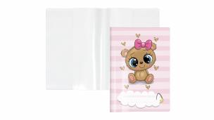 Opakowanie Okładka na książeczkę zdrowia dziecka plusz serca