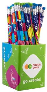 Opakowanie Ołówek trójkątny 2B z gumką Pop (72szt) w kubku