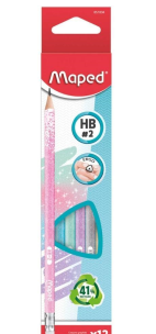 Opakowanie Ołówek z gumką Glitter brokat HB (12szt) MAPED