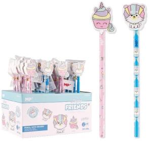 Opakowanie Ołówek z gumką HB Happy frends (24szt)