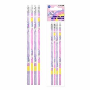 Opakowanie Ołówek z gumką HB Unicorn 4szt