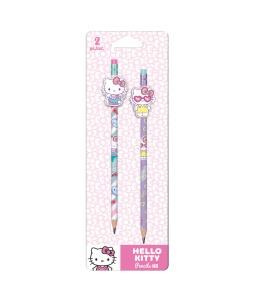 Opakowanie Ołówki z gumową nakładką Hello Kitty wzór 1 Pink blister 2szt.