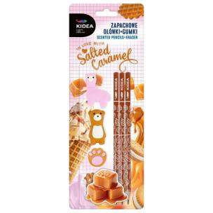Opakowanie Ołówki zapachowe +gumki słony karmel KIDEA