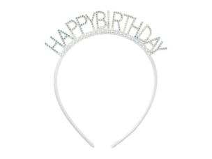 Opakowanie Opaska Happy Birthday 14x15,5 cm srebrna