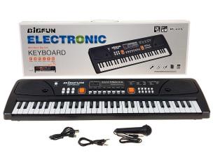 Opakowanie Organki 61 klawiszy z mikrofonem ładowarka USB