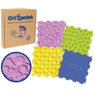 Ortopedek - maty sensoryczne 4 elementy. Wydawca: Askato. Multiszop.pl Opakowanie Ortopedek - maty sensoryczne 4 elementy