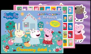 Owocowy dzień. Świnka Peppa. Zabawa w kolory i kształty. Autor: Opracowanie zbiorowe. Multiszop.pl Okładka książki Owocowy dzień. Świnka Peppa. Zabawa w kolory i kształty