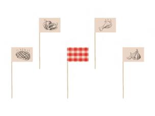 Opakowanie Ozdobne pikery na grilla 15cm 12szt