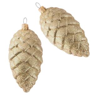 Opakowanie Ozdoby świąteczne szyszki złote 2szt