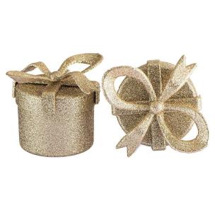 Opakowanie Ozdoby świąteczne złote prezenty 2szt