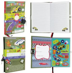 Pachnący sekretny pamiętnik Samochody. Wydawca: Floss & Rock. Multiszop.pl Opakowanie Pachnący sekretny pamiętnik Samochody