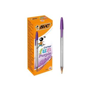 Paczka Długopis BIC Cristal Fun 1.6mm fioletowy 20szt.. Wydawca: Bic. Multiszop.pl Opakowanie Paczka Długopis BIC Cristal Fun 1.6mm fioletowy 20szt.