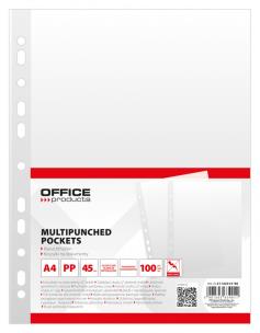 Opakowanie Paczka Koszulki na dokumenty Office Products PP A4 krystal 45mikr. 100szt.
